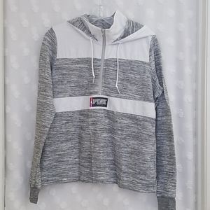 Victoria Secret Pink Marled 3/4 Zipper Hoodie